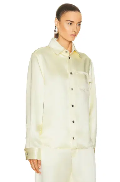 Bottega Veneta Silk Twill Long Sleeve Shirt | Thumbnail 3