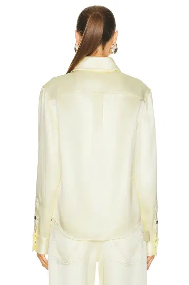 Bottega Veneta Silk Twill Long Sleeve Shirt | Thumbnail 4