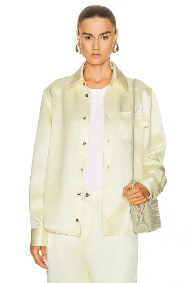 Bottega Veneta Silk Twill Long Sleeve Shirt | Thumbnail 1