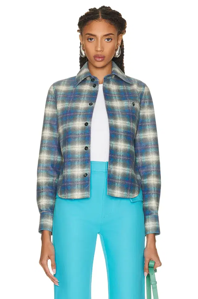 Leather Check Flannel Shirt