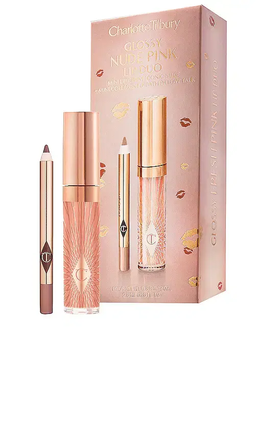 Charlotte Tilbury Glossy Nude Pink Lip Duo