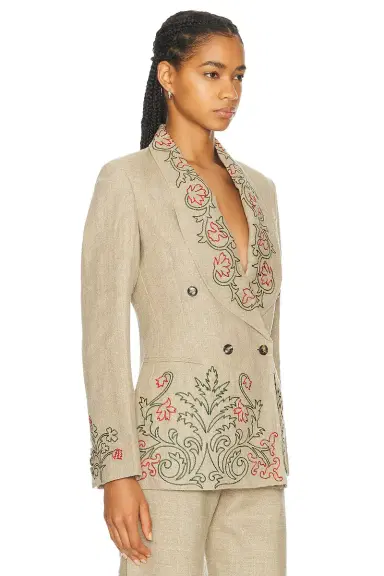 BODE Embroidered Trumpet Flower Suit Jacket | Thumbnail 2 BODE Embroidered Trumpet Flower Suit Jacket | Thumbnail 2