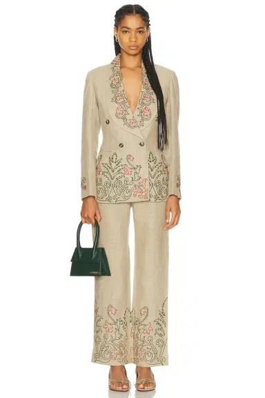 BODE Embroidered Trumpet Flower Suit Jacket | Thumbnail 5 BODE Embroidered Trumpet Flower Suit Jacket | Thumbnail 5