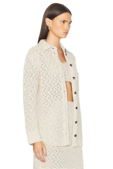 Bottega Veneta Long Sleeve Button Up Top | Thumbnail 2