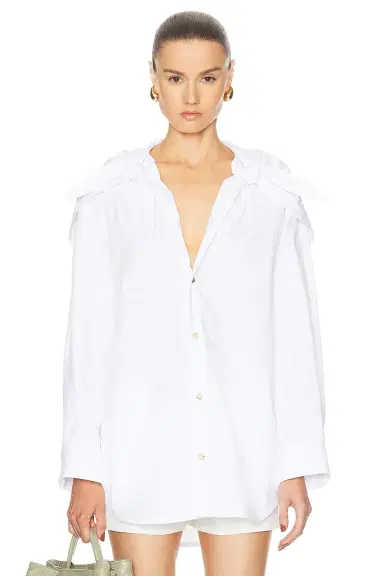 Bottega Veneta Long Sleeve Button Up Top | Thumbnail 1