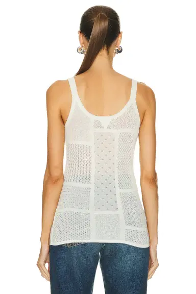 Bottega Veneta Cotton Mixed Pointelle Tank Top | Thumbnail 3