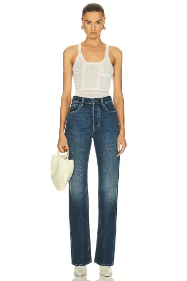 Bottega Veneta Cotton Mixed Pointelle Tank Top | Thumbnail 4