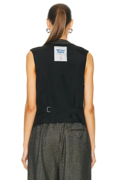 Bottega Veneta Classic Wool Houndstooth Vest | Thumbnail 3 Bottega Veneta Classic Wool Houndstooth Vest | Thumbnail 3