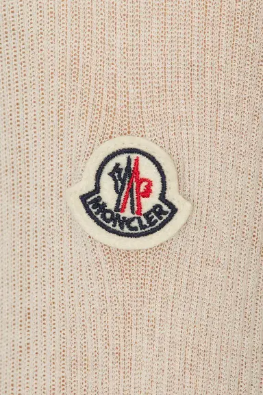 Moncler Long Sleeve Sheer Polo Top | Thumbnail 5