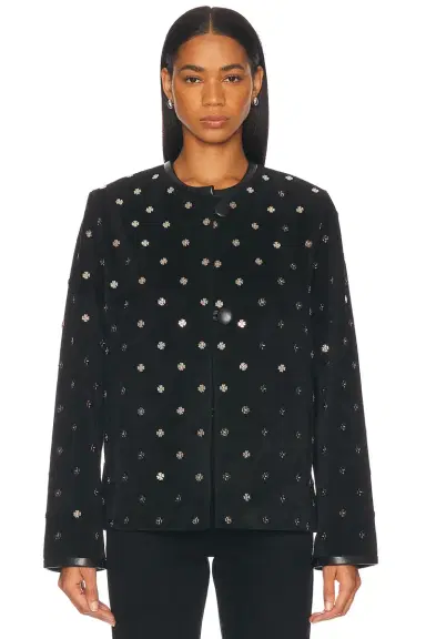 BODE Clover Charm Suede Jacket | Thumbnail 2