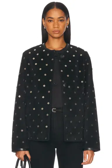 BODE Clover Charm Suede Jacket | Thumbnail 1