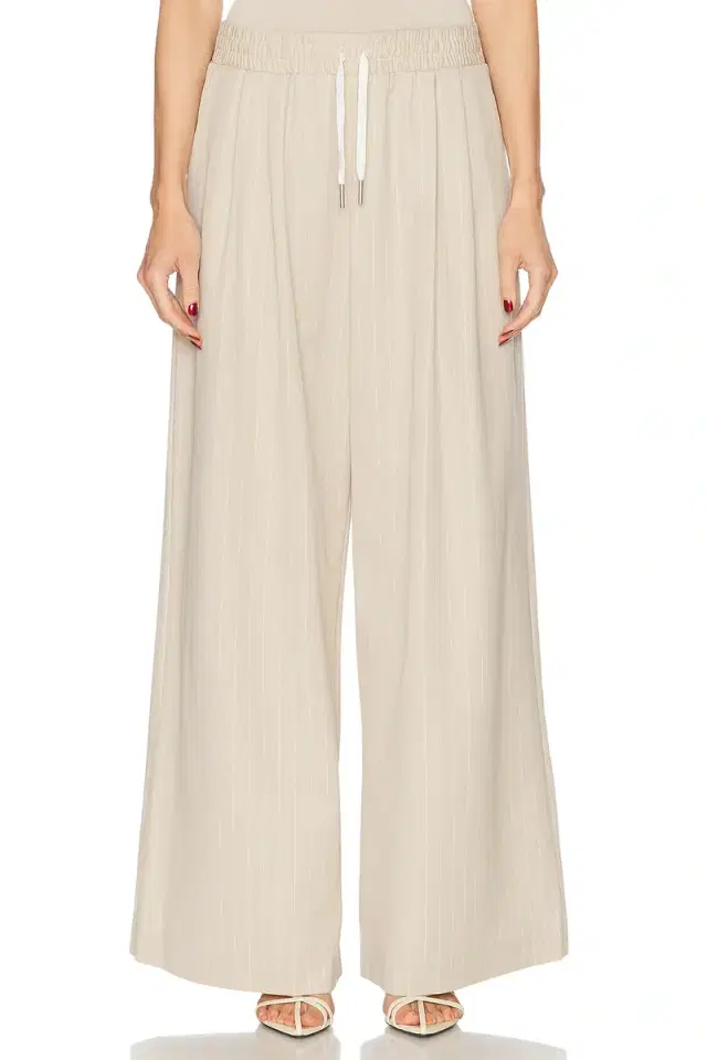 St. Agni Pinstripe Wool Drawstring Pant