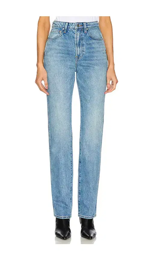 GRLFRND Sara Super High Rise Slim Straight Jeans