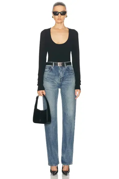 Saint Laurent Scoop Neck Sweater | Thumbnail 4 Saint Laurent Scoop Neck Sweater | Thumbnail 4