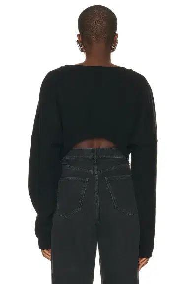 Saint Laurent Cropped Sweatshirt | Thumbnail 3 Saint Laurent Cropped Sweatshirt | Thumbnail 3