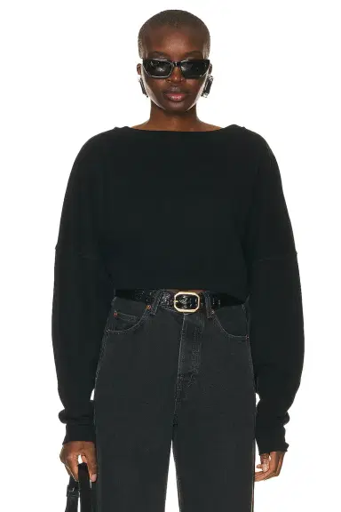 Saint Laurent Cropped Sweatshirt | Thumbnail 1 Saint Laurent Cropped Sweatshirt | Thumbnail 1
