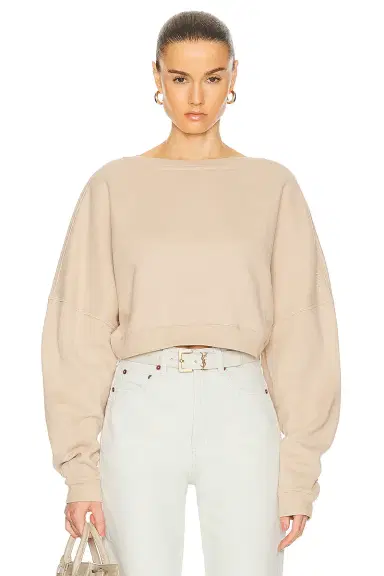 Saint Laurent Cropped Sweatshirt | Thumbnail 1 Saint Laurent Cropped Sweatshirt | Thumbnail 1