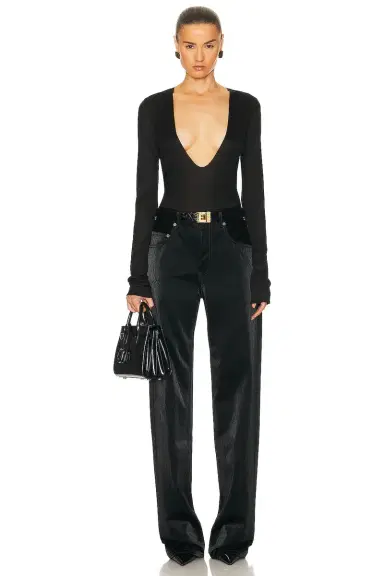 Saint Laurent Plunging Sweater | Thumbnail 4