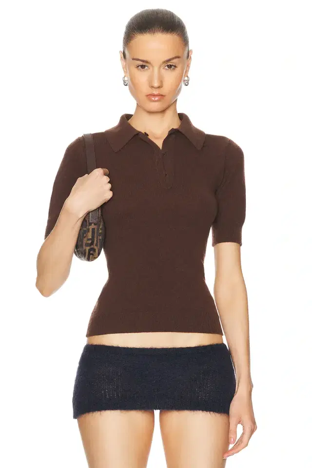 Short Sleeve Polo Sweater