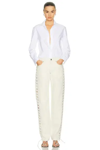 Stella McCartney Lacing Straight Leg Jeans | Thumbnail 5 Stella McCartney Lacing Straight Leg Jeans | Thumbnail 5