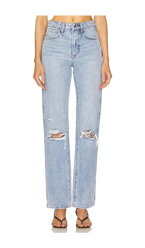 GRLFRND Sara Super High Rise Slim Straight Jeans