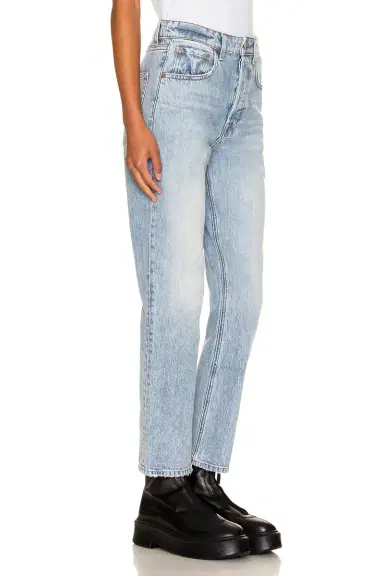 GRLFRND Karolina High Rise Straight Crop Jeans | Thumbnail 2