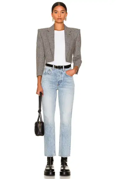 GRLFRND Karolina High Rise Straight Crop Jeans | Thumbnail 4