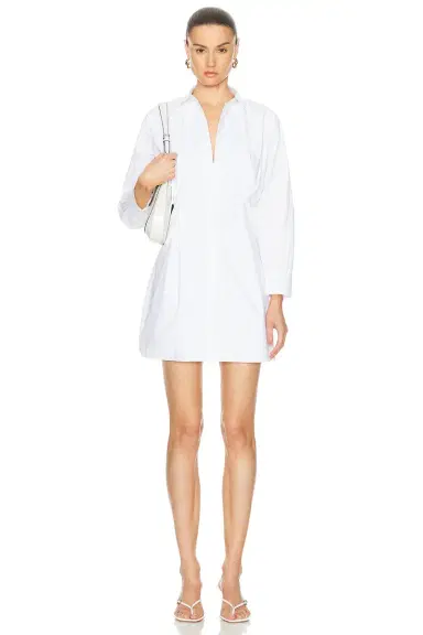 FRAME Pleated Shirt Dress | Thumbnail 3