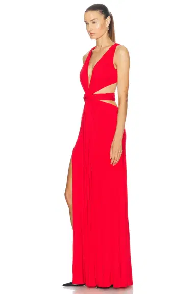 Sid Neigum 4 Way V Neck Knot Dress | Thumbnail 5