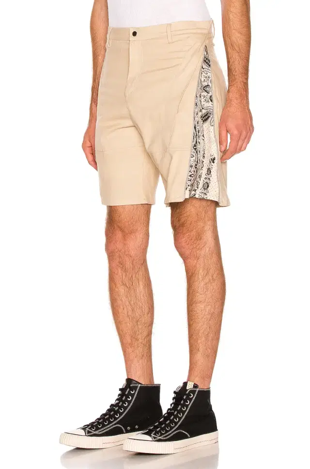 PARIA /FARZANEH Brush Cotton Monochrome Zip Short