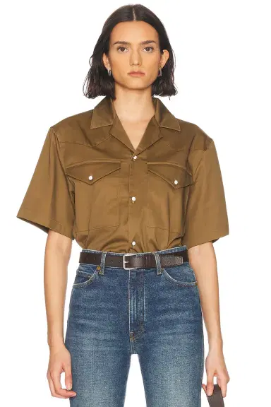 WAO Satin Western Short Sleeve Shirt | Thumbnail 3