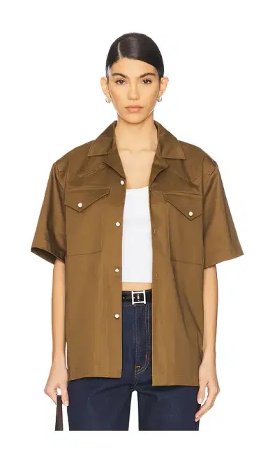WAO Satin Western Short Sleeve Shirt | Thumbnail 1