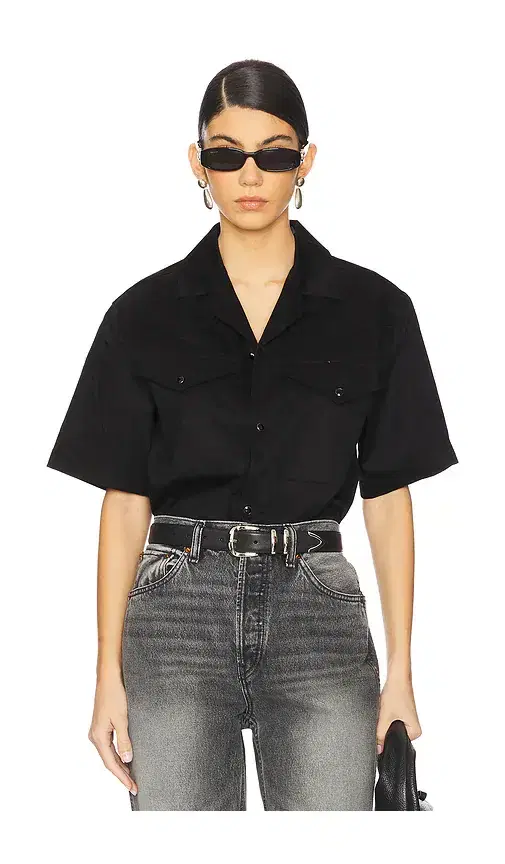 WAO Satin Western Short Sleeve Shirt
