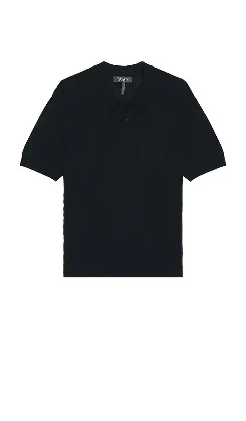 WAO Cable Knit Short Sleeve Polo