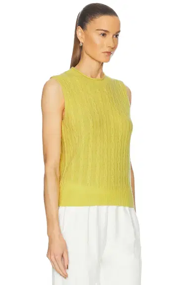 Guest In Residence Cashmere Cable Vest | Thumbnail 2