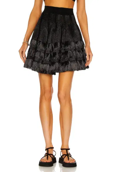 Alaïa Courte Raphia Franges Skirt | Thumbnail 1 Alaïa Courte Raphia Franges Skirt | Thumbnail 1
