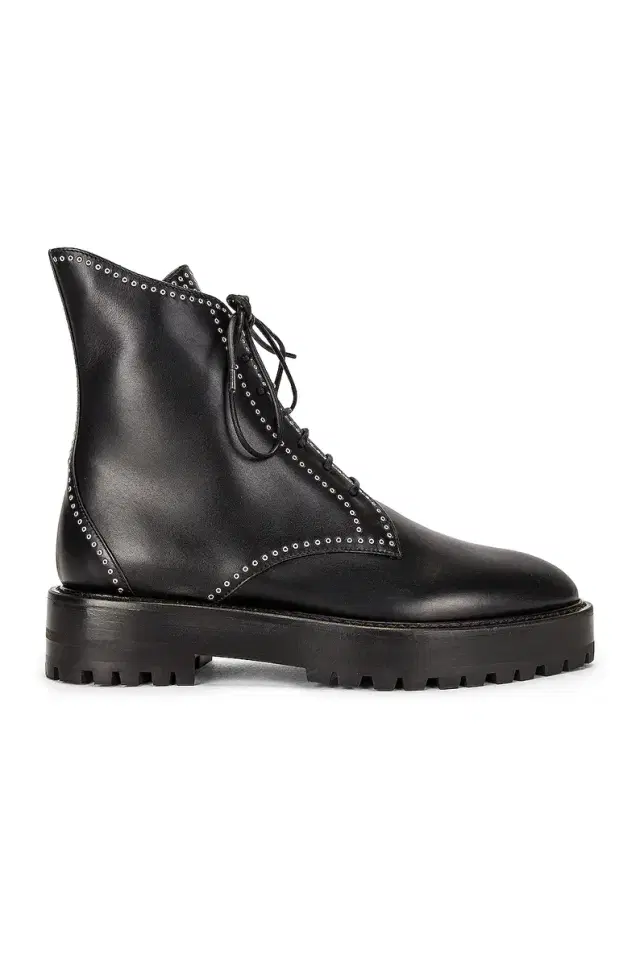 ALAÏA Leather Micro Oeillets Boots