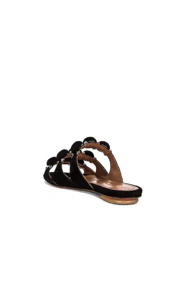 Alaïa Leather Bombe Sandals | Thumbnail 3