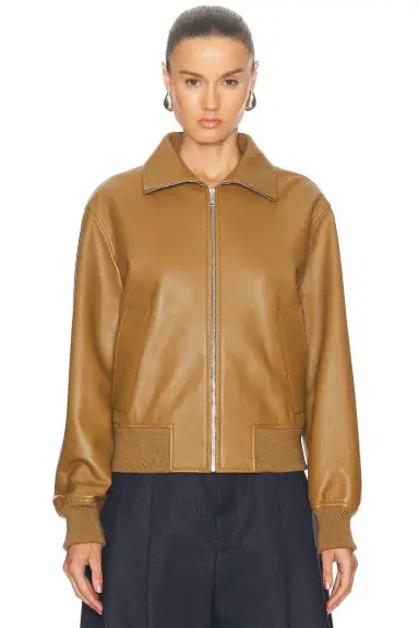 Bottega Veneta Leather Bomber Jacket | Thumbnail 1 Bottega Veneta Leather Bomber Jacket | Thumbnail 1