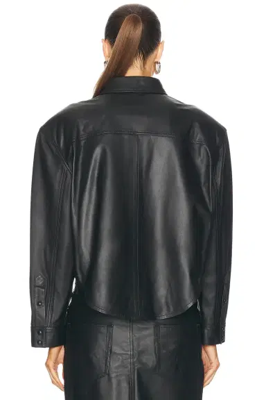 WARDROBE.NYC Leather Shirt Jacket | Thumbnail 3