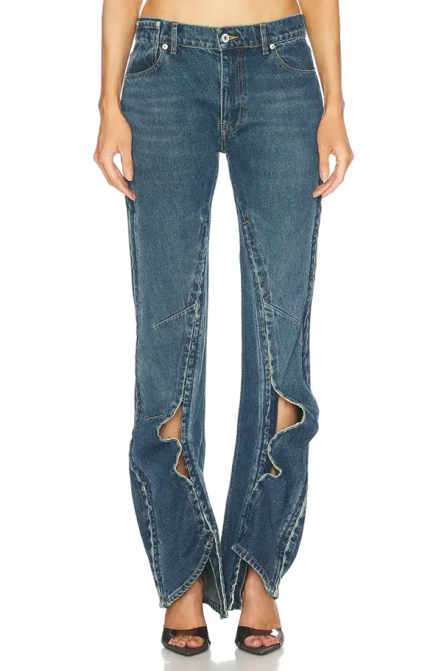 Hook And Eye Straight Leg Jeans