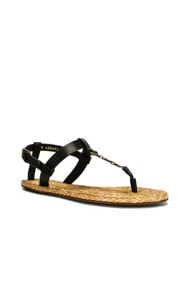 Saint Laurent Cassandra Flat Sandals | Thumbnail 2 Saint Laurent Cassandra Flat Sandals | Thumbnail 2