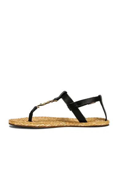 Saint Laurent Cassandra Flat Sandals | Thumbnail 5 Saint Laurent Cassandra Flat Sandals | Thumbnail 5