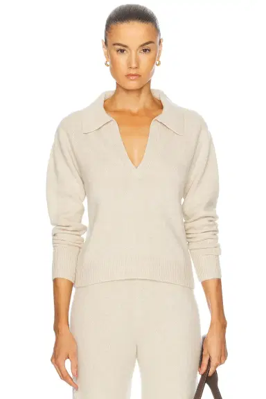SPRWMN Henley Cashmere Sweater | Thumbnail 1
