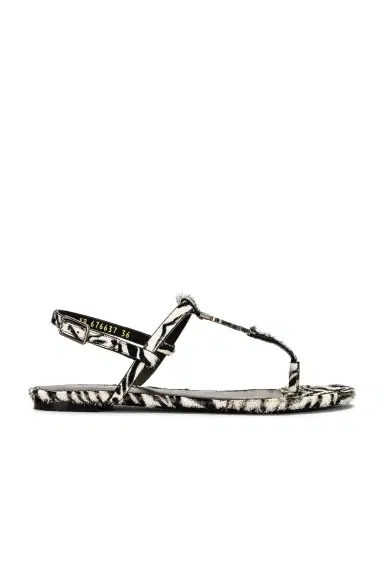Saint Laurent Cassandra Flat Sandals | Thumbnail 1 Saint Laurent Cassandra Flat Sandals | Thumbnail 1