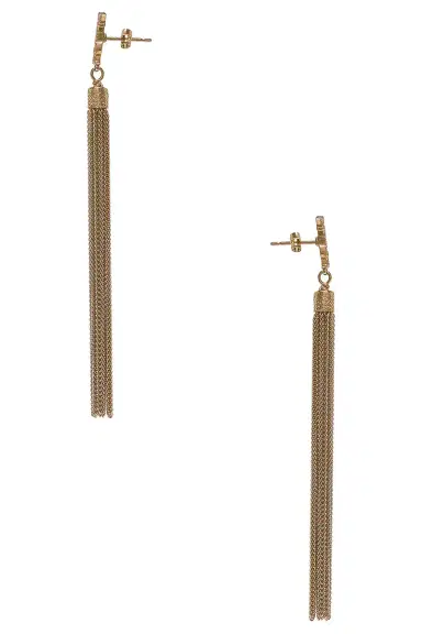 Saint Laurent Simple Chain Earrings | Thumbnail 3 Saint Laurent Simple Chain Earrings | Thumbnail 3