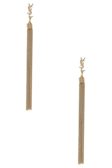 Saint Laurent Simple Chain Earrings | Thumbnail 1 Saint Laurent Simple Chain Earrings | Thumbnail 1