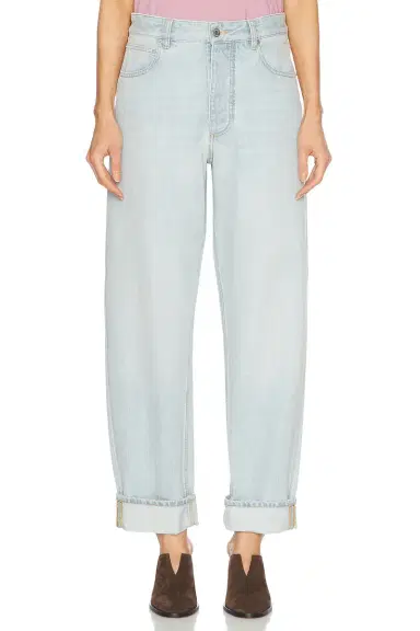 Bottega Veneta Cuffed Straight Leg Jeans | Thumbnail 1 Bottega Veneta Cuffed Straight Leg Jeans | Thumbnail 1