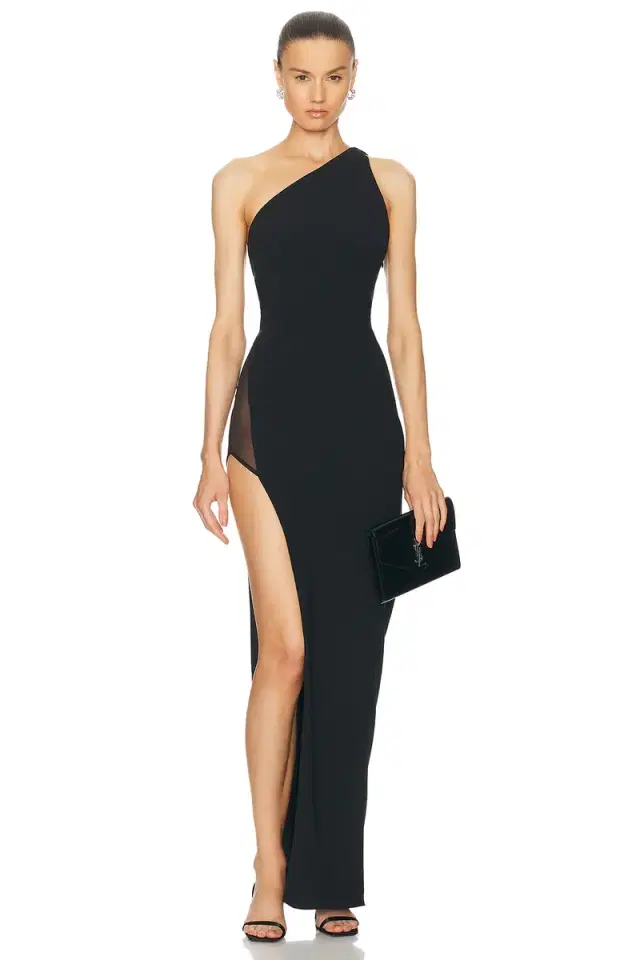 The Sei Curve Gown With Mesh Inset