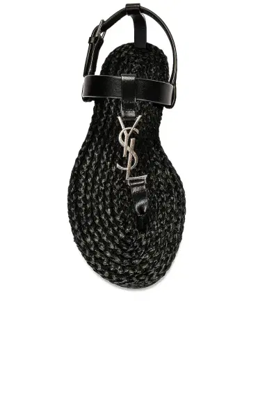 Saint Laurent Cassandra Flat Sandals | Thumbnail 4 Saint Laurent Cassandra Flat Sandals | Thumbnail 4